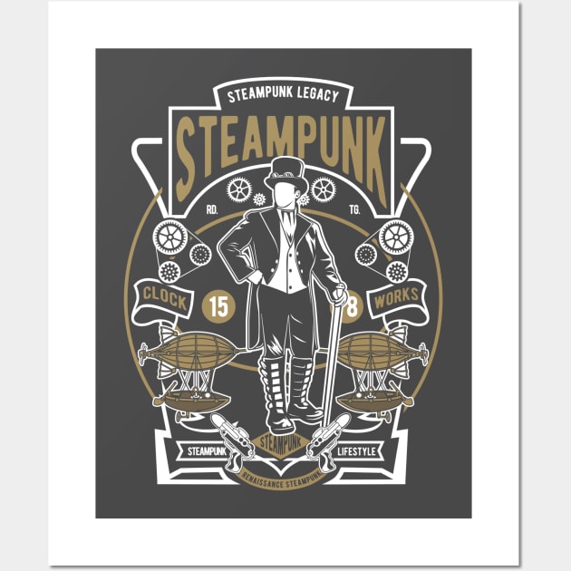 Steampunk Gentleman Wall Art by Genuine Vintage